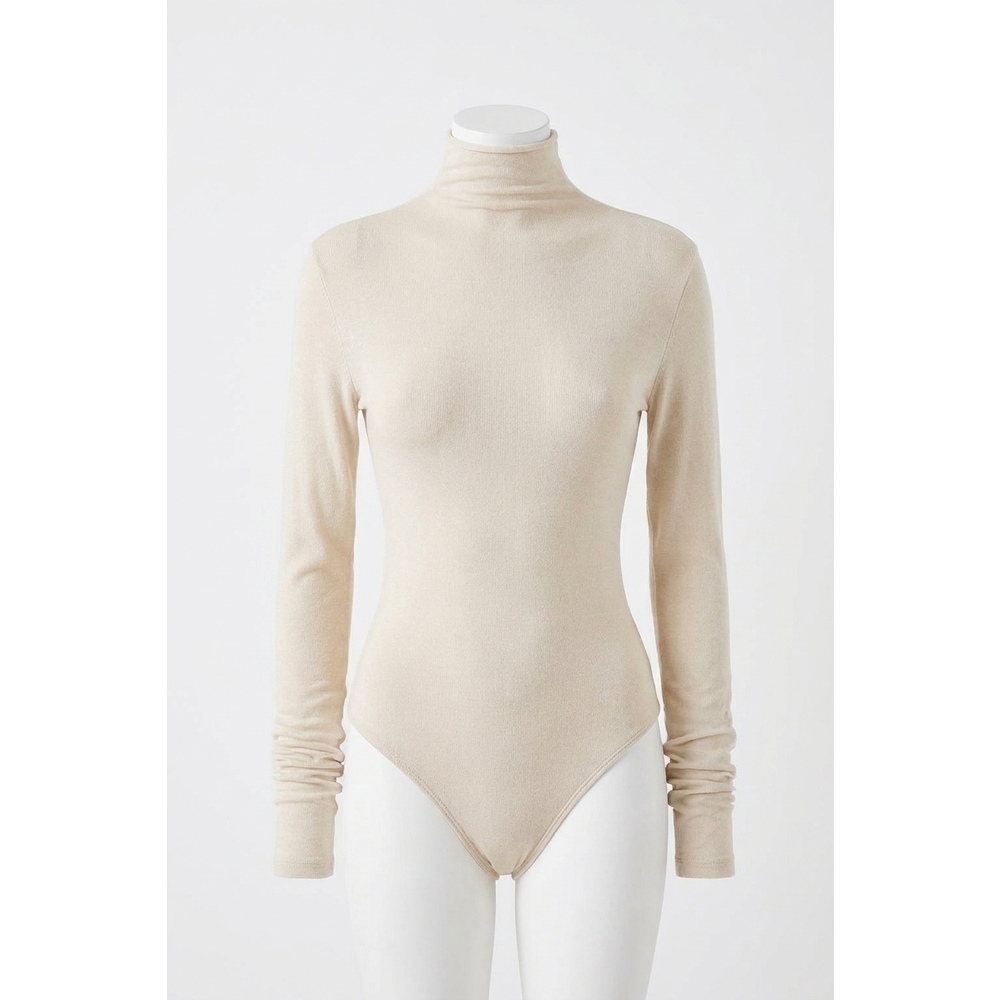 NEW FOR LOVE & LEMONS women's sadie turtleneck top in cream